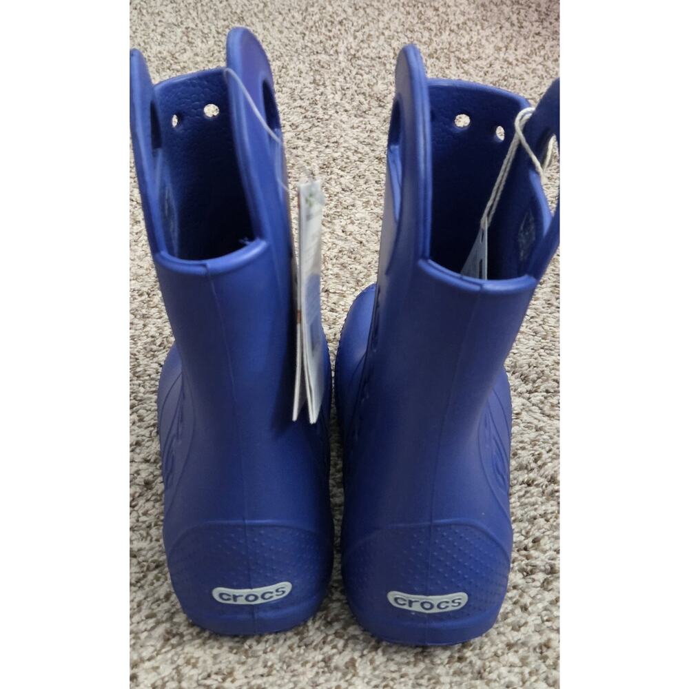 CROCS 12803 Kids Cerulean Blue Handle It Rain Boots US 2 size J2 Youth Big Kids - Picture 4 of 9
